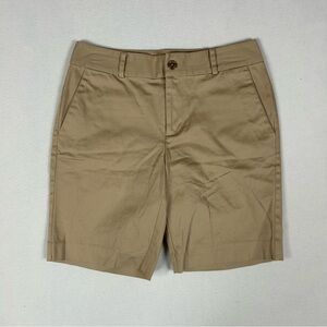 Lauren Ralph Lauren Khaki Shorts Womens 4 Tan Beige Mid Rise Chino 8.5" Inseam